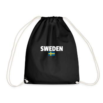 Suède Suède Drapeau suédois Suède Suède - Sac de sport léger - noir - Devant