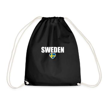 Suède Suède Drapeau suédois Suède Suède - Sac de sport léger - noir - Devant