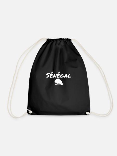 Sénégal Sénégal Carte Sénégal - Sac de sport léger - noir