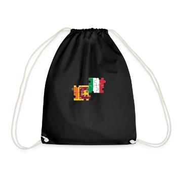 Sri Lanka Italie Drapeau Italien Sri Lankais - Sac de sport léger - noir - Devant