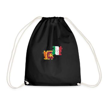 Sri Lanka Italy Vintage Flag Sri Lankan - Drawstring Bag - black - Front