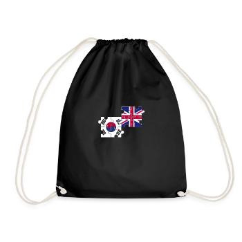Corée du Sud Royaume-Uni Drapeau britannique Coréen - Sac de sport léger - noir - Devant
