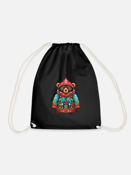 Russische Tradition Weihnachten - Turnbeutel - Schwarz