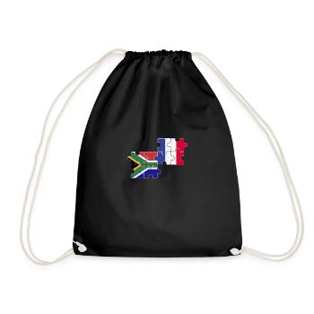 Afrique du Sud France Drapeau Français Sud-Africain - Sac de sport léger - noir - Devant