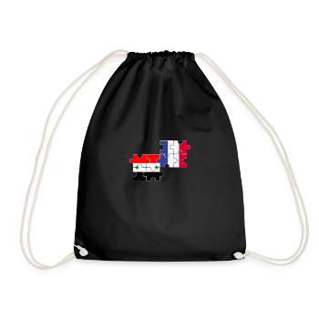 Syrie, France, drapeau, Français, Syriens - Sac de sport léger - noir - Devant