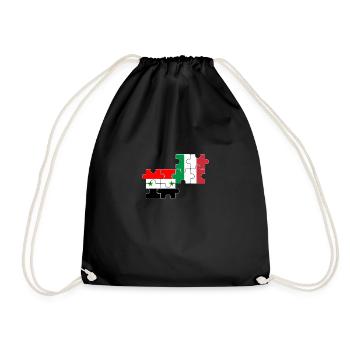 Syrie, Italie, drapeau, Italien, Syrie - Sac de sport léger - noir - Devant