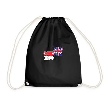 Singapour Royaume-Uni Drapeau Britannique Singapourien - Sac de sport léger - noir - Devant