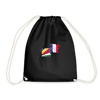 Seychelles France Drapeau Seychelles françaises - Sac de sport léger - noir - Devant