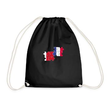 Dubai Frankreich Flagge Französisch Dubaier - Turnbeutel - Schwarz - Vorne