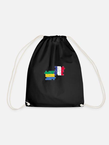 Gabon France Drapeau Français Gabonais - Sac de sport léger - noir