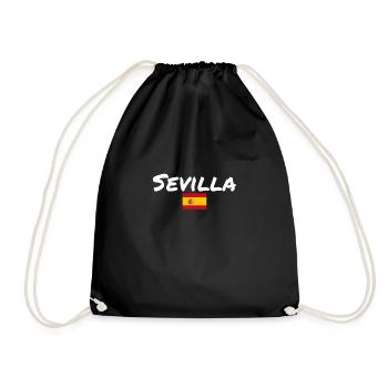 Seville, Spain, Spanish flag, Spaniards - Drawstring Bag - black - Front
