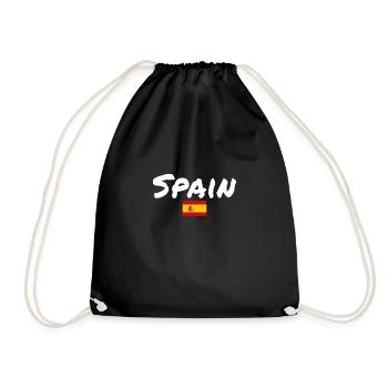Spain Spanien Spanische Flagge Spanier - Turnbeutel - Schwarz - Vorne