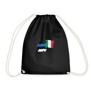 Estonie Italie Drapeau Italie Este - Sac de sport léger - noir - Devant