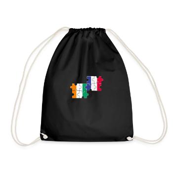 Côte d'Ivoire France flag French Ivorian - Drawstring Bag - black - Front