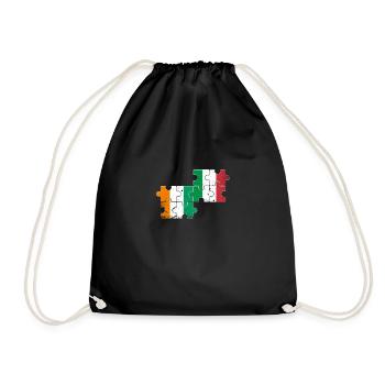 Côte d’Ivoire Italie Vintage Drapeau Ivoirien - Sac de sport léger - noir - Devant