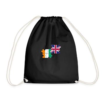 Côte d'Ivoire UK Flag British Ivorian - Drawstring Bag - black - Front
