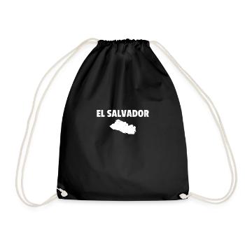 El Salvador Karte Salvadorianische Salvadorianer - Turnbeutel - Schwarz - Vorne