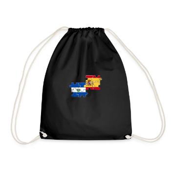 El Salvador Espagne Vintage drapeau salvadorien - Sac de sport léger - noir - Devant