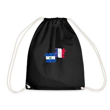 El Salvador France drapeau Salvadoriens - Sac de sport léger - noir - Devant