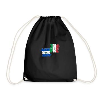 El Salvador Italie Vintage drapeau salvadorien - Sac de sport léger - noir - Devant