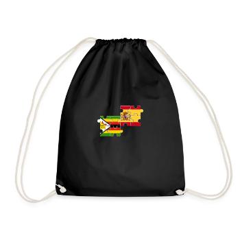 Zimbabwe Espagne Drapeau Espagnol Zimbabwéen - Sac de sport léger - noir - Devant