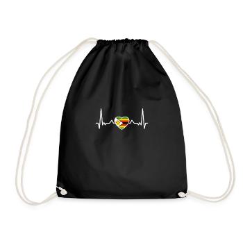 Zimbabwe Heartbeat Drapeau zimbabwéen Zimbabwéen - Sac de sport léger - noir - Devant