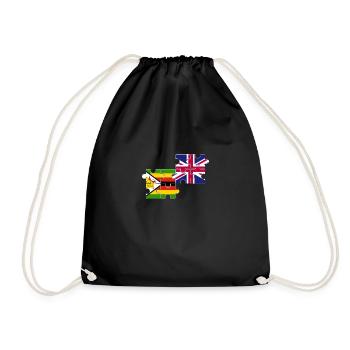 Zimbabwe Royaume-Uni Drapeau britannique Zimbabwéen - Sac de sport léger - noir - Devant
