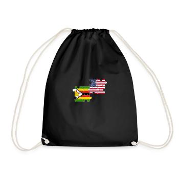 Zimbabwe, Etats-Unis, drapeau, Américain, Zimbabwéen - Sac de sport léger - noir - Devant