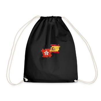 Hong Kong Espagne Vintage drapeau Hong Kong - Sac de sport léger - noir - Devant