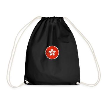 Hong Kong Vintage Flag Hong Kong Hong Kong - Drawstring Bag - black - Front