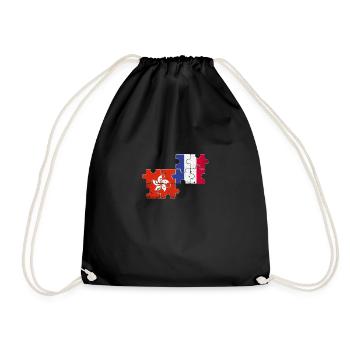 Hong Kong France Vintage Drapeau Hong Kong - Sac de sport léger - noir - Devant
