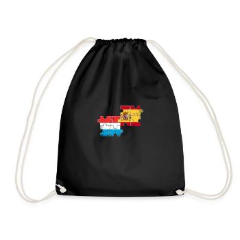 Luxembourg Espagne Vintage Flag Luxembourgeois - Sac de sport léger - noir - Devant