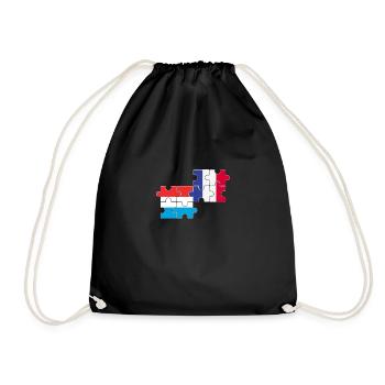 Luxembourg France Drapeau Français Luxembourgeois - Sac de sport léger - noir - Devant