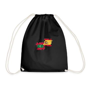 Maldives Espagne Vintage drapeau Maldivien - Sac de sport léger - noir - Devant