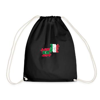 Maldives Italie Vintage drapeau Maldivien - Sac de sport léger - noir - Devant