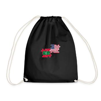 Maldives États-Unis Drapeau Maldivien américain - Sac de sport léger - noir - Devant