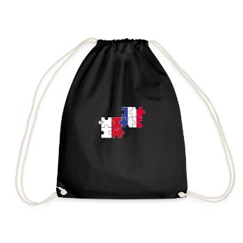 Malte France Drapeau Français Maltais - Sac de sport léger - noir - Devant