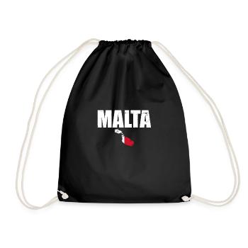 Malte Vintage carte drapeau maltais - Sac de sport léger - noir - Devant