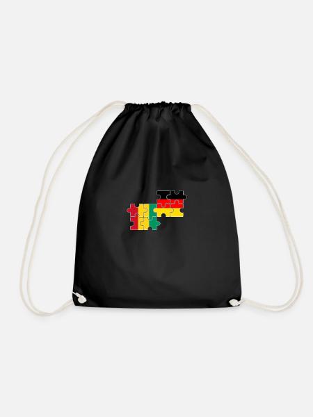Guinea Deutschland Flagge Deutsch Guineer - Turnbeutel - Schwarz