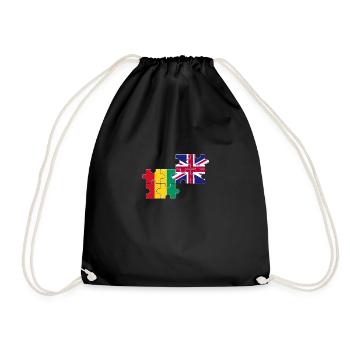 Guinée Drapeau du Royaume-Uni Guinée britannique - Sac de sport léger - noir - Devant