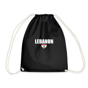 Lebanon Love Lebanese Flag Lebanese - Drawstring Bag - black - Front