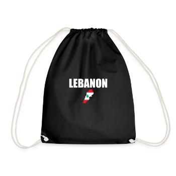 Lebanon Map Lebanese Flag Lebanese - Drawstring Bag - black - Front