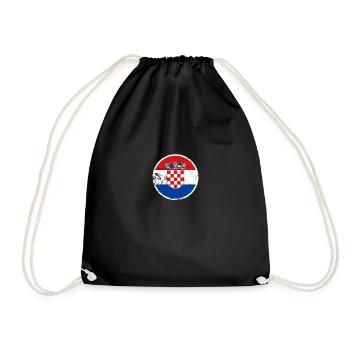 Croatie Vintage Croatie Croatie Drapeau Croatie - Sac de sport léger - noir - Devant
