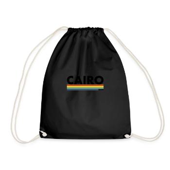 Cairo Retro Egypt Egypt Egyptian Egyptian - Drawstring Bag - black - Front