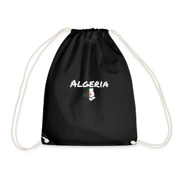 Algérie Carte Vintage Algérie Drapeau Algérien - Sac de sport léger - noir - Devant