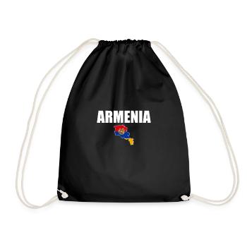 Armenia Map Armenia Armenian Flag Armenian - Drawstring Bag - black - Front
