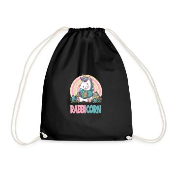Niedliches Rabbicorn Einhorn Ostern für Kinder - Turnbeutel - Schwarz - Vorne