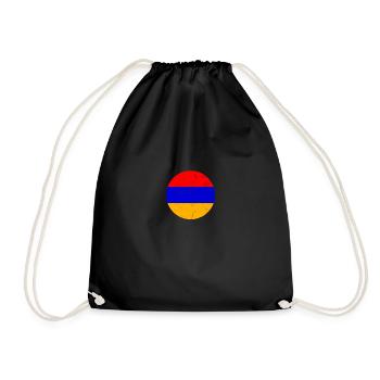Armenia Vintage Armenian Flag Armenian - Drawstring Bag - black - Front