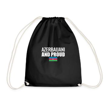 Drapeau azerbaïdjanais et fier de l’Azerbaïdjan - Sac de sport léger - noir - Devant
