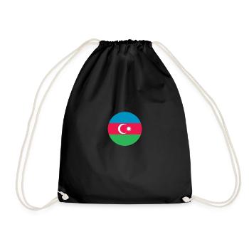 Azerbaijan Azerbaijan Flag - Drawstring Bag - black - Front